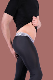 DOREANSE Mens Legging Stretch & Comfy Leggins Black 1784 11 - SexyMenUnderwear.com