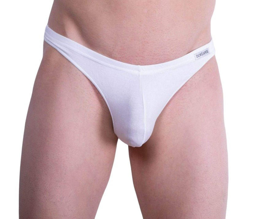DOREANSE Mens String Underwear Homme Thong White 1392 15A - SexyMenUnderwear.com
