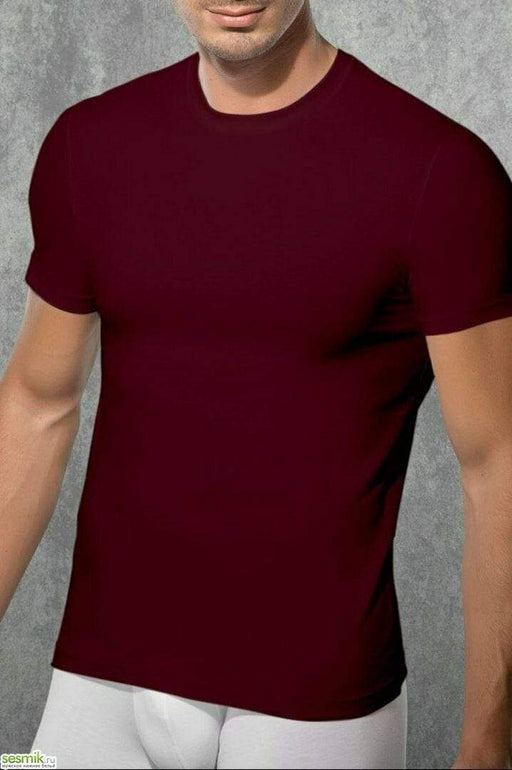 DOREANSE T-Shirt Basic Crew Neck Short Sleeved Red 3 - SexyMenUnderwear.com