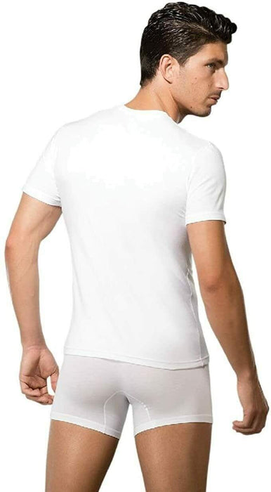 DOREANSE T-Shirt Basic Crew Neck Short Sleeved White 2550 3 - SexyMenUnderwear.com