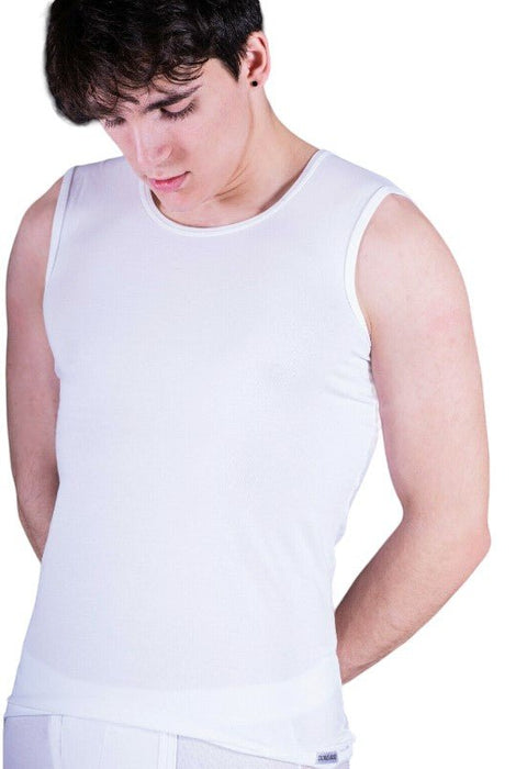 DOREANSE Tank Top Athletic Muscle Coton Classic White 2205 3 - SexyMenUnderwear.com