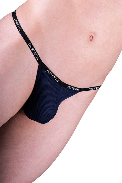 DOREANSE Thong Underwear Micro Modal G-String Navy 1330 21 - SexyMenUnderwear.com