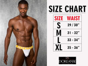 Doreanse Thongs Hang Loose Low-Rise Lean Cut Cotton Thong Yellow 1280 - SexyMenUnderwear.com