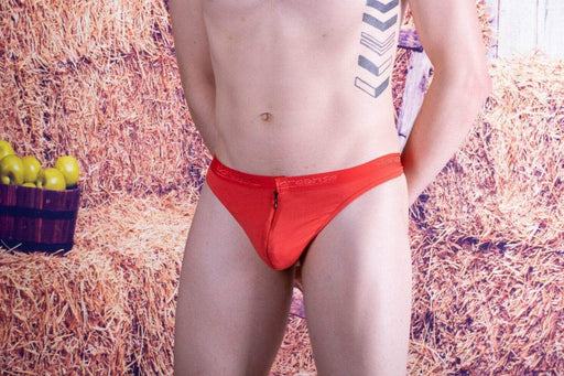 DOREANSE Zipper Thong Super Soft Red 1354 13 - SexyMenUnderwear.com