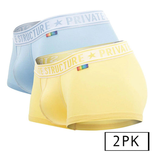 Duo Pack Private Structure Boxer Trunk Happy Dream Atlantic Blue + Yellow 4386 - SexyMenUnderwear.com