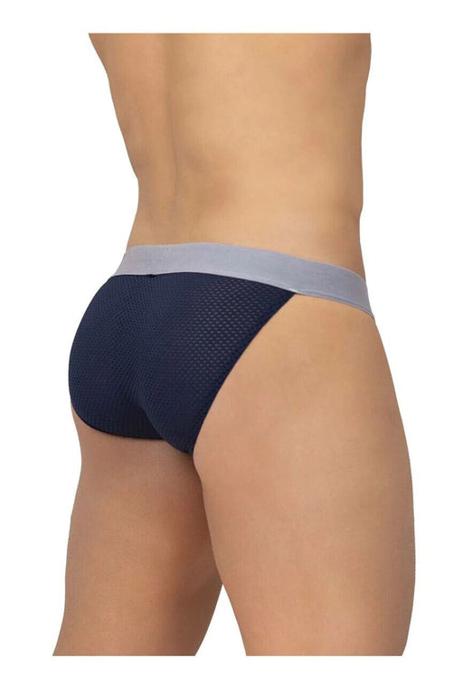 ErgoWear Bikini Brief MAX Mesh Pouch Stretchy Sports Briefs Dark Blue 1208 56 - SexyMenUnderwear.com