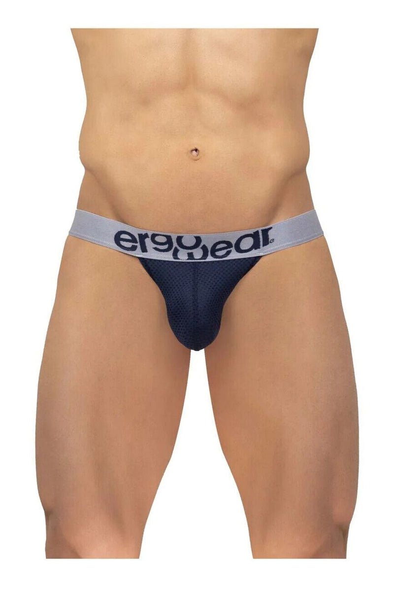 ErgoWear Bikini Brief MAX Mesh Pouch Stretchy Sports Briefs Dark Blue 1208 56 - SexyMenUnderwear.com