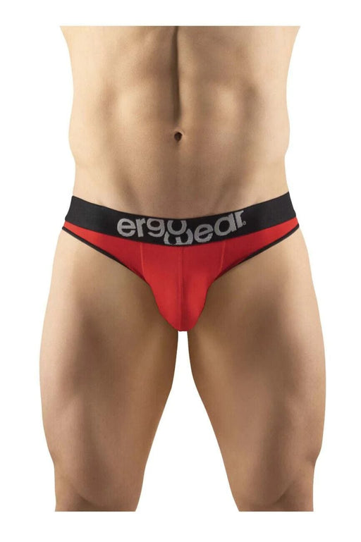 ErgoWear Bikini Briefs HIP Body-Defining Seamed Pouch Red 1189 - SexyMenUnderwear.com