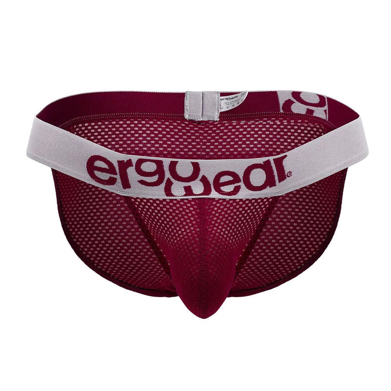 ErgoWear Bikini Briefs MAX Mesh Pouch Stretchy Brief Quick-Dry Burgundy 1216 55 - SexyMenUnderwear.com
