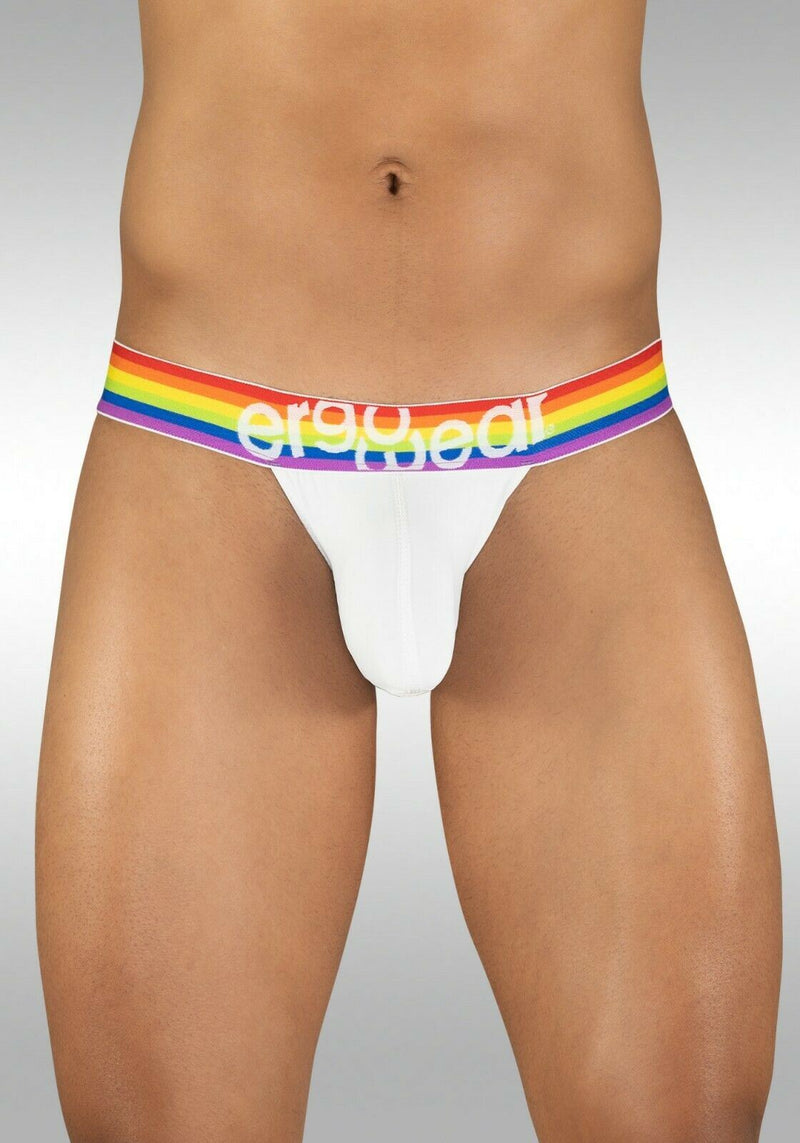 ErgoWear Bikni Brief MAX XV Pouch 3D Tanga Briefs Rainbow Pride White 1115 26 - SexyMenUnderwear.com