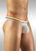 ErgoWear Bikni Brief MAX XV Pouch 3D Tanga Briefs Rainbow Pride White 1115 26 - SexyMenUnderwear.com