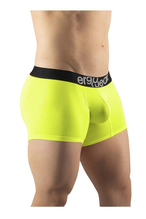 ErgoWear Body-Defining HIP Boxer Trunks Sporty Long Boxer Lime Green 1187 - SexyMenUnderwear.com