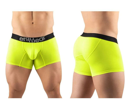 ErgoWear Body-Defining HIP Boxer Trunks Sporty Long Boxer Lime Green 1187 - SexyMenUnderwear.com