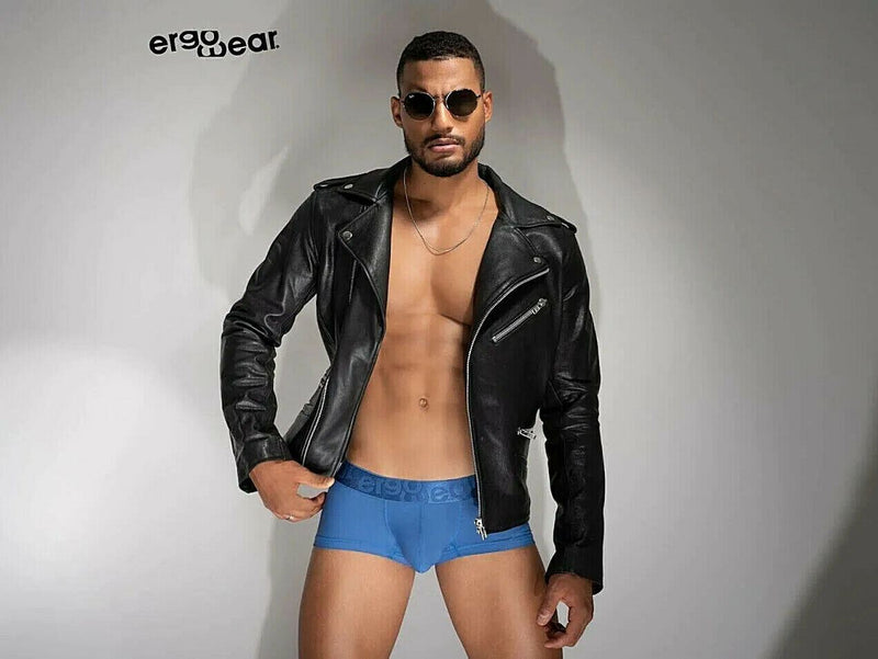 ErgoWear Boxer Briefs MAX XV Silky Boxer Stetchy Microfiber Stone Blue 1175 32 - SexyMenUnderwear.com