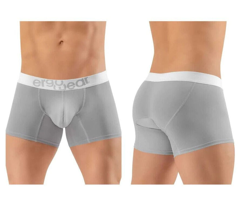 ErgoWear Boxer HIP Trunks Low-Rise Stretchy Boxer Seamed Pouch Mid Gray 1367 - SexyMenUnderwear.com