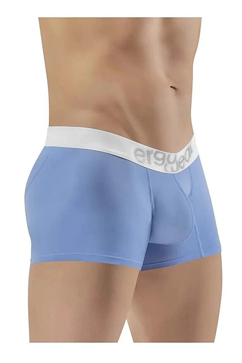 ErgoWear Boxer HIP Trunks Low-Rise Stretchy Boxer Seamed Pouch Placid Blue 1370 - SexyMenUnderwear.com