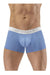 ErgoWear Boxer HIP Trunks Low-Rise Stretchy Boxer Seamed Pouch Placid Blue 1370 - SexyMenUnderwear.com