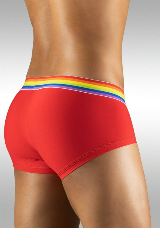 ErgoWear Boxer MAX XV 3D Pouch Hyper-Soft Rainbow Gay Pride Boxer Red 1121 1 - SexyMenUnderwear.com