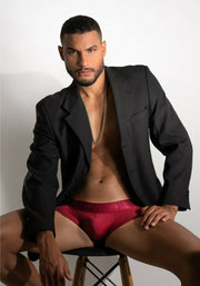 ErgoWear Boxer MAX XV Silky Boxer Briefs Stetchy Microfiber Burgundy 1171 32 - SexyMenUnderwear.com
