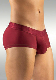 ErgoWear Boxer MAX XV Silky Boxer Briefs Stetchy Microfiber Burgundy 1171 32 - SexyMenUnderwear.com