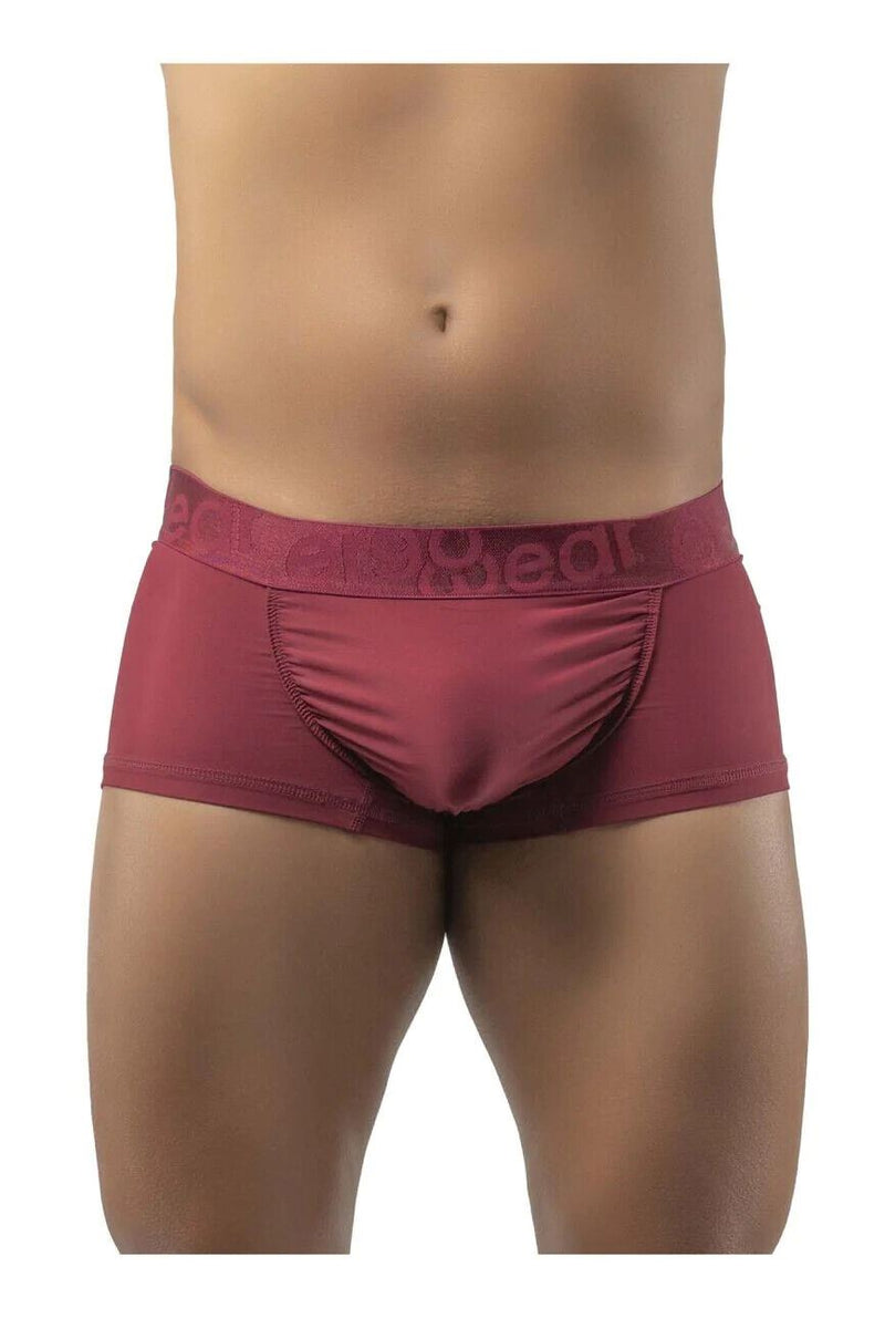 ErgoWear Boxer Trunks FEEL XV Body-Defining Full-Coverage Trunk Burgundy 1197 30 - SexyMenUnderwear.com