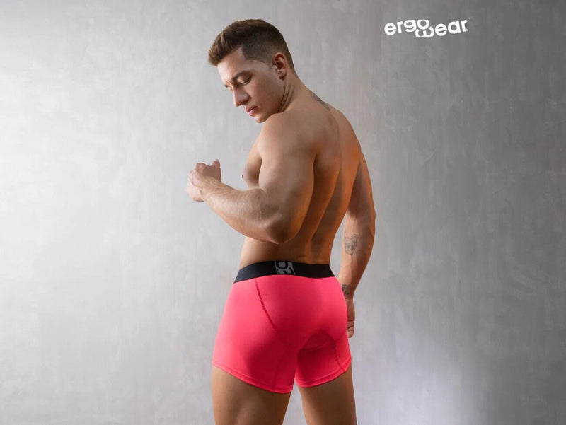 ErgoWear Boxer Trunks HIP Low-Rise Stretchy Boxer Seamed Pouch Coral 1364 - SexyMenUnderwear.com