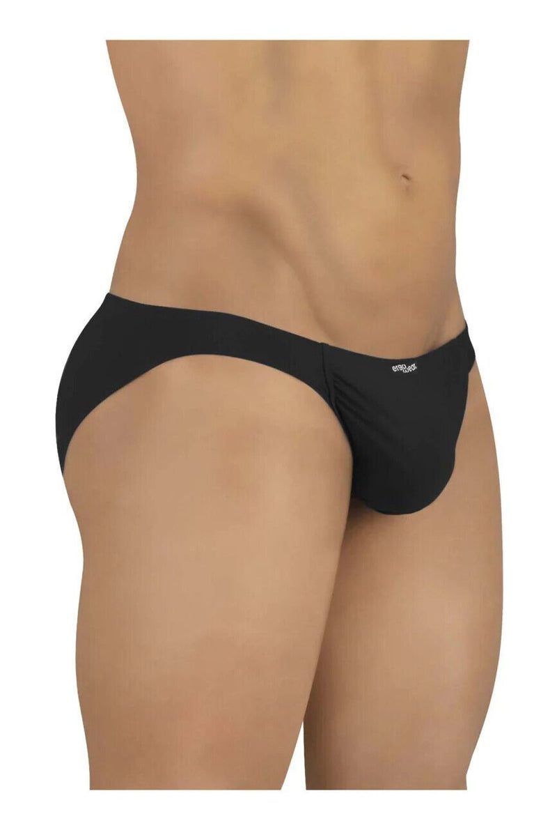 ErgoWear Brief Feel GR8 Low-Rise Bikini Briefs Jet Black 1246 - SexyMenUnderwear.com