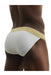 ErgoWear Brief Max XV Bikini Cut Mens Slip Golden Satin Finish White 0612 12 - SexyMenUnderwear.com