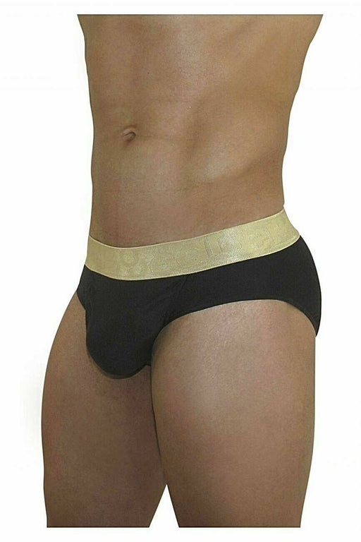 ErgoWear Classic Brief Feel XV Adaptable Pouch Black/Gold 0825 17 - SexyMenUnderwear.com