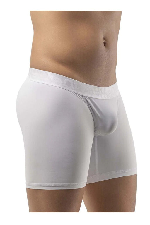 ErgoWear FEEL XV Long Boxer Briefs Midcut Full-Coverage White 1202 50 - SexyMenUnderwear.com