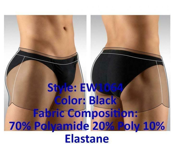 ErgoWear Gym Shorts With Inside Brief Feel Bikini Swim-Short Black 1064 7 - SexyMenUnderwear.com