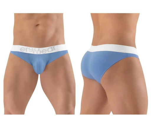 ErgoWear Hip Bikini Briefs Super Sleek Low-Rise Brief Soft Placid Blue 1369 - SexyMenUnderwear.com