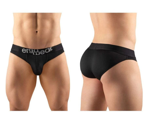 ErgoWear Hip Brief Bikini Super Sleek Quick Dry Black Briefs 1183 13 - SexyMenUnderwear.com
