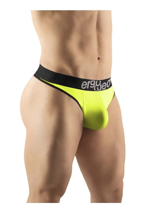 ErgoWear Hip Thong Silky Soft Luxury Microfiber Lemon Green Thongs 1185 24 - SexyMenUnderwear.com