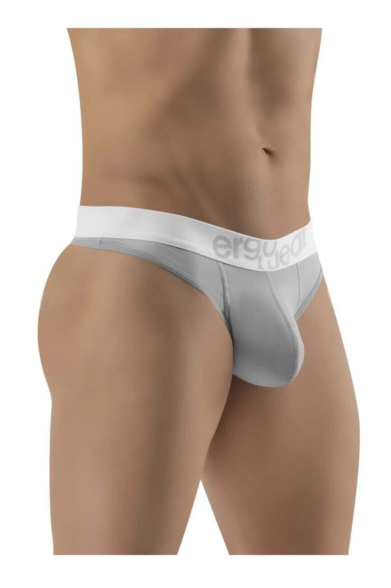 ErgoWear Hip Thong Silky Soft Microfiber Thongs in Mid Grey 1365 - SexyMenUnderwear.com