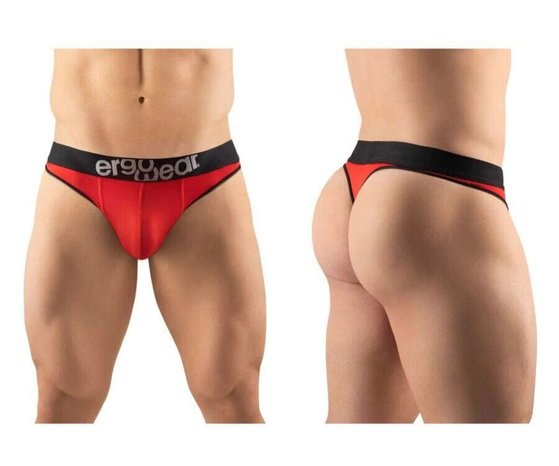 ErgoWear Hip Thongs Silky Soft Luxury Microfiber Thong Red 1188 24 - SexyMenUnderwear.com