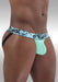 ErgoWear Jockstrap MAX SE 3D Nose-Shaped Pouch in Aqua Palms Green 1465 28 - SexyMenUnderwear.com