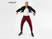 ErgoWear Jogger GYM Athletic Legging Pants Woven Cotton Burgundy 1110 2 - SexyMenUnderwear.com