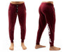 ErgoWear Jogger GYM Athletic Legging Pants Woven Cotton Burgundy 1110 2 - SexyMenUnderwear.com