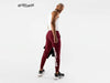 ErgoWear Jogger GYM Athletic Legging Pants Woven Cotton Burgundy 1110 2 - SexyMenUnderwear.com