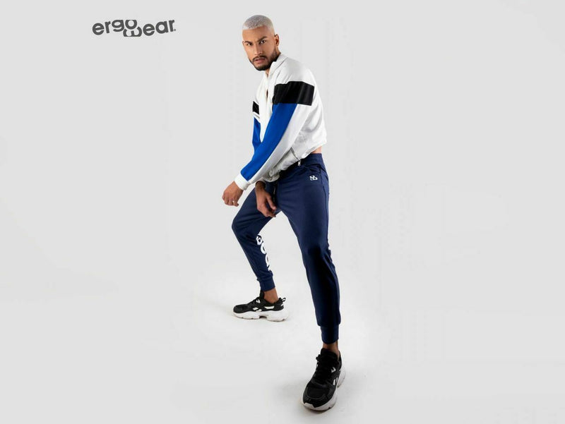 ErgoWear Jogger GYM Athletic Legging Pants Woven Cotton Dark Blue 1111 2 - SexyMenUnderwear.com