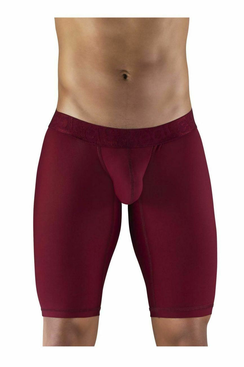 ErgoWear Long Boxer Brief Soft Contour Pouch MAX XV Breathable Burgundy 1154 14 - SexyMenUnderwear.com