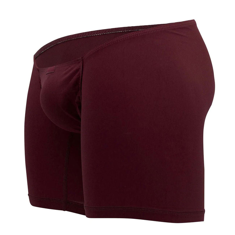 ErgoWear Long Boxer Briefs Feel GR8 Midcut Sports Body-Defining in Burgundy 1252 - SexyMenUnderwear.com