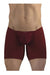 ErgoWear Long Boxer Briefs Feel GR8 Midcut Sports Body-Defining in Burgundy 1252 - SexyMenUnderwear.com