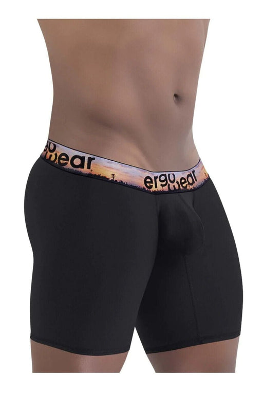 ErgoWear Long Boxer Briefs MAX SE Mid-Cut Seamed Pouch Sunset Black 1459 4 - SexyMenUnderwear.com