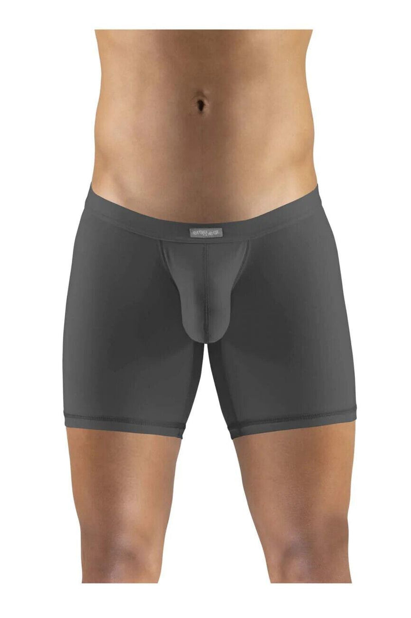 ErgoWear Long Boxer Briefs SLK Body-Defining MidCut Boxer Dark Gray 1138 20 - SexyMenUnderwear.com