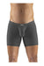 ErgoWear Long Boxer Briefs SLK Body-Defining MidCut Boxer Dark Gray 1138 20 - SexyMenUnderwear.com