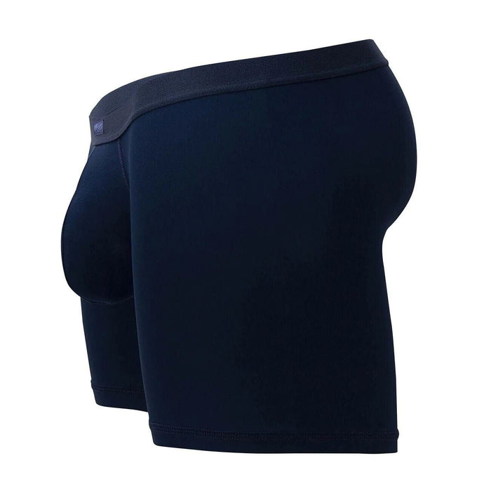 ErgoWear Long Boxer Briefs SLK Body-Defining MidCut Boxer Navy Blue 1150 21 - SexyMenUnderwear.com