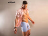 ErgoWear Long Boxer Briefs SLK Body-Defining Sports Boxer Sky Blue 1146 36 - SexyMenUnderwear.com