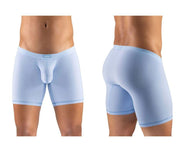 ErgoWear Long Boxer Briefs SLK Body-Defining Sports Boxer Sky Blue 1146 36 - SexyMenUnderwear.com